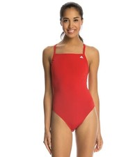 Adidas Solid Vortex Back Red One Piece Racerback Swimsuit AWX8611 Size 26 NWT