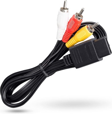 6ft AV Video Cable for Nintendo 64, GameCube, Super Nintendo   Compatible