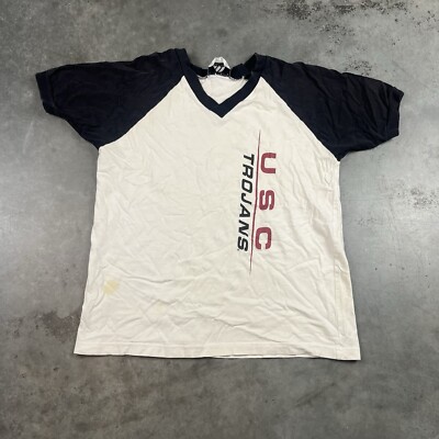 USC Baby T Shirt Womens Small White Flaws V Neck Sports Preowned