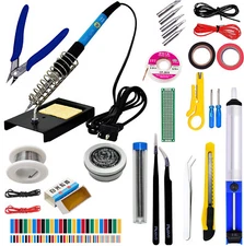 Soldering Iron Kit Electric 60W 90W Solder Station Welding Tool Desoldering Pump