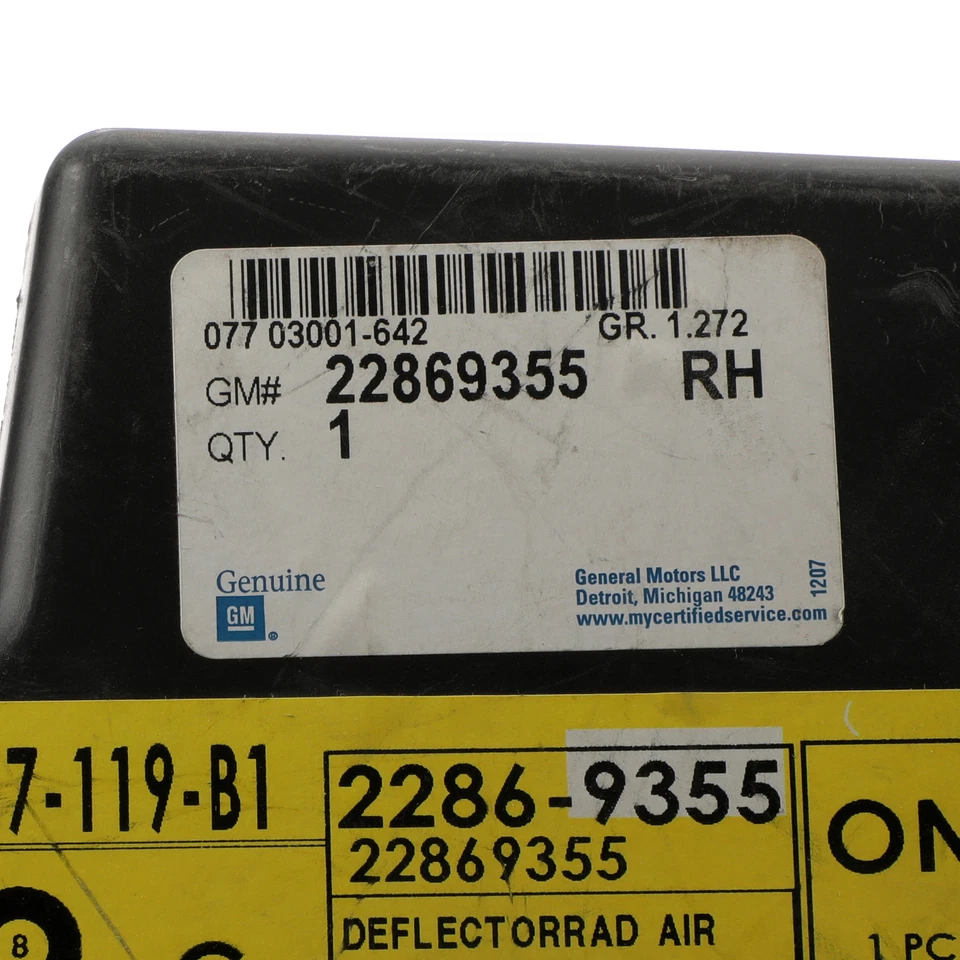 Deflector deflector deflector de deflector de aire radiador motor GM Chevrolet Malibu 2013 OEM NUEVO 22869355 Foto 3 de 3