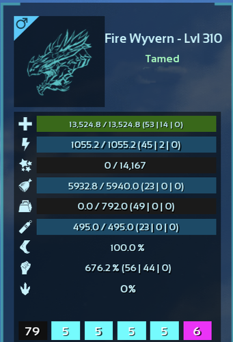 ARK Survival Ascended PvE PC/XBOX/PS5 Top Stats Galaxy Fire Wyvern 676m (Drache) - Bild 8 von 17