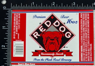 Red Dog Beer Label - WISCONSIN | eBay