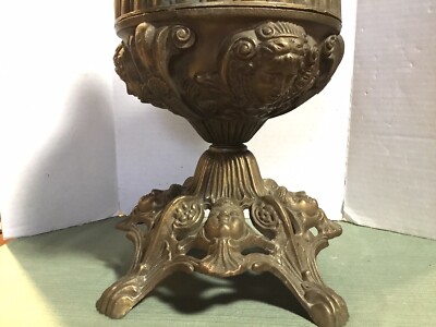 Antique KOSMOS BRENNER Old Ornate Brass Bronze OIL LAMP | eBay