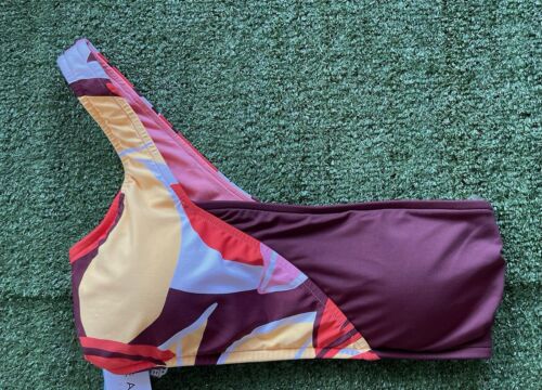 New Seafolly One Shoulder Bandeau & High Cut Pant - Size AU12 / US10 - Bild 2 von 4