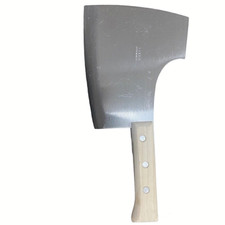 MANNAIA MACELLAIO TIPO GENOVA IMPUGNATURA MANICO LEGNO DA 23 CM ACCIAIO FORGIATO