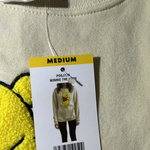 Disney Winnie The Pooh Pullover Chenille Patch Sweatshirt Size Medium NEW! - Picture 5 of 7