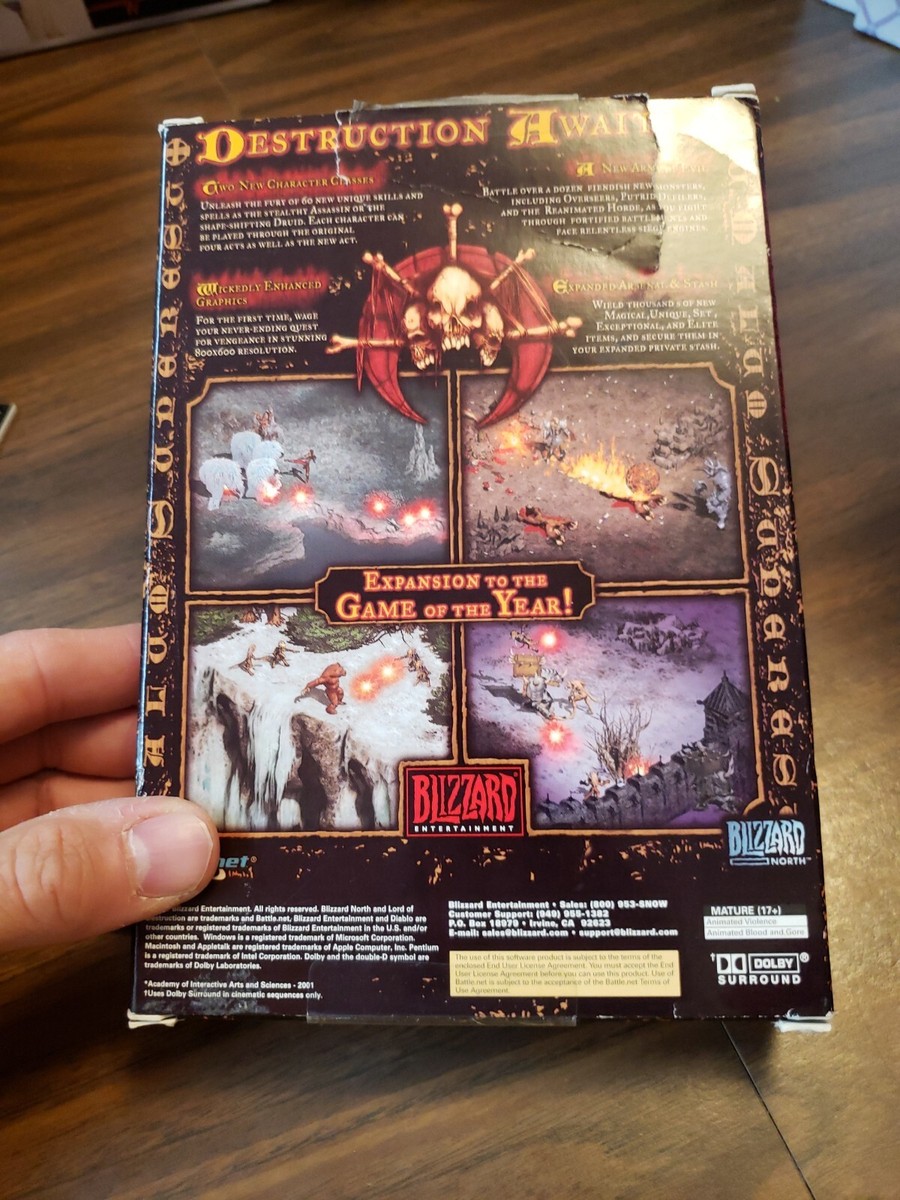 Diablo 2 Expansion Set LORD OF DESTRUCTION Complete Rare Diablo 2 Expansion Set LORD OF DESTRUCTION Complete Rare