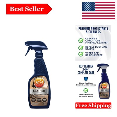 Ultimate Leather & Vinyl Refresher: 303 3-in-1 Care, Peppermint Scent, 16 oz.