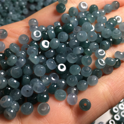 Random 50Pcs Jade Blue Abacus Beads Jade Loose Beads Diy Jewelry Accessories