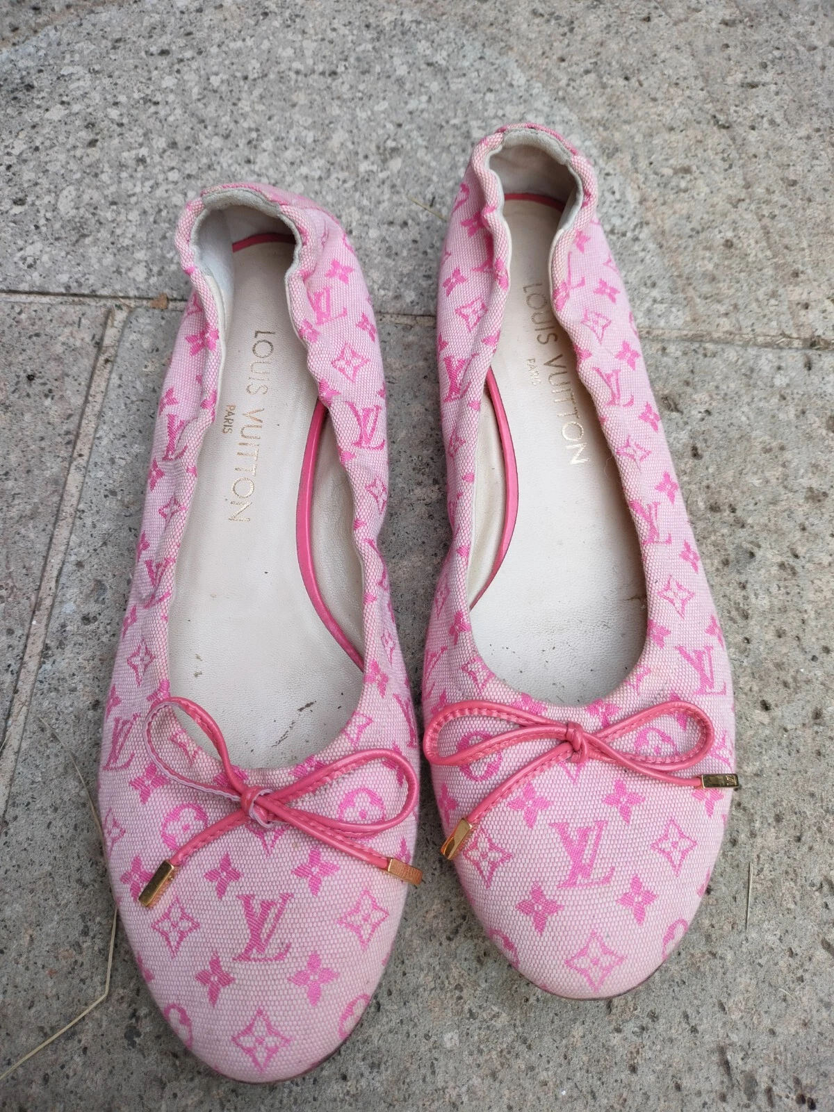 Louis Vuitton Pink Monogram Ballet Flats