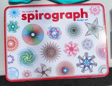 The Original SPIROGRAPH Design Set in a Tin Travel Kit w/ Stencils Pens Guide