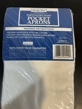 Daily Chef White Double Waist Pocket Aprons, 3-Pack, 30"x33"