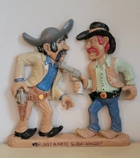 Clay Art Cowboys Handmade Rare  Vintage