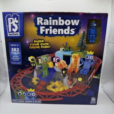 Rainbow Friends Phat Stacks Theme Park Building Set 382pc Blue Green NIB 