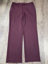 Simply Vera Wang High Rise Straight Dress Pants Burgundy Size 14
