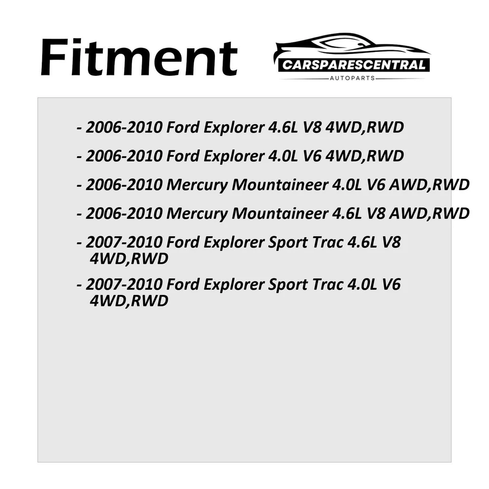 Conjunto de cojinete y buje de rueda delantera 2x para Ford Explorer 2006-2010 4x4 tracción trasera Foto 2 de 4