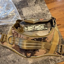 Auroth Tactical Dog Harness Adjustable Dog Vest with Handle - Desert Camo