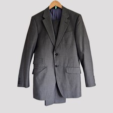 M&S Autograph Grey Wool Blend Suit Mens Jacket 38 Trousers W32 L33 Dry Cleaned