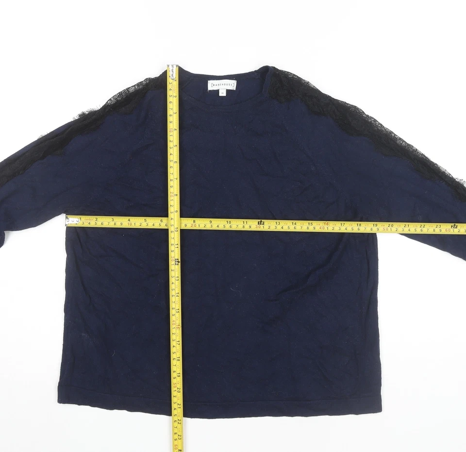 Jersey Warehouse para mujer azul con detalles de encaje Reino Unido 14 Foto 2 de 4