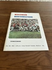 Wisconsin Badgers Northwestern Wildcats 1967 Football Program Homecoming Madison