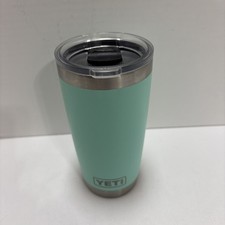 Yeti Rambler 20 OZ Vaso con tapa deslizante magnética verde espuma de mar/verde azulado