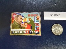 Fidel Castro revolutionary and politician Burkina Faso Stamp