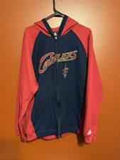 Adidas Cleveland Cavaliers Player Jacket M NBA Warm Up Full Zip Sewn Stitch CAVS