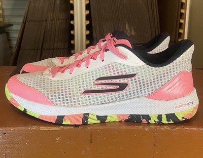 SKECHERS Men's Size 12 Viper Court Pro White Pink Pickleball Shoes
