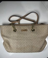 Calvin Klein Woman’s Cream Leather Bag Shoulder Bag