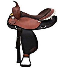 Horse Saddle Rawhide Roughout Leather Barrel Racing Pleasure Western Soft Seat