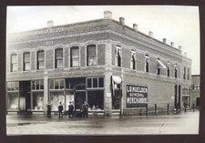 REAL PHOTO LA JUNTA COLORADO DOWNTOWN STREET SCENE FLOOD POSTCARD COPY