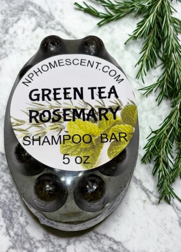 Green Tea Rosemary Shampoo bar-vegan bar soap-organic soap- hair growth strength