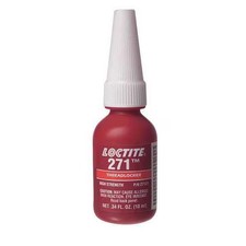 Loctite Threadlocker, LOCTITE 271, Red, High Strength, Liquid, 10 mL Bottle