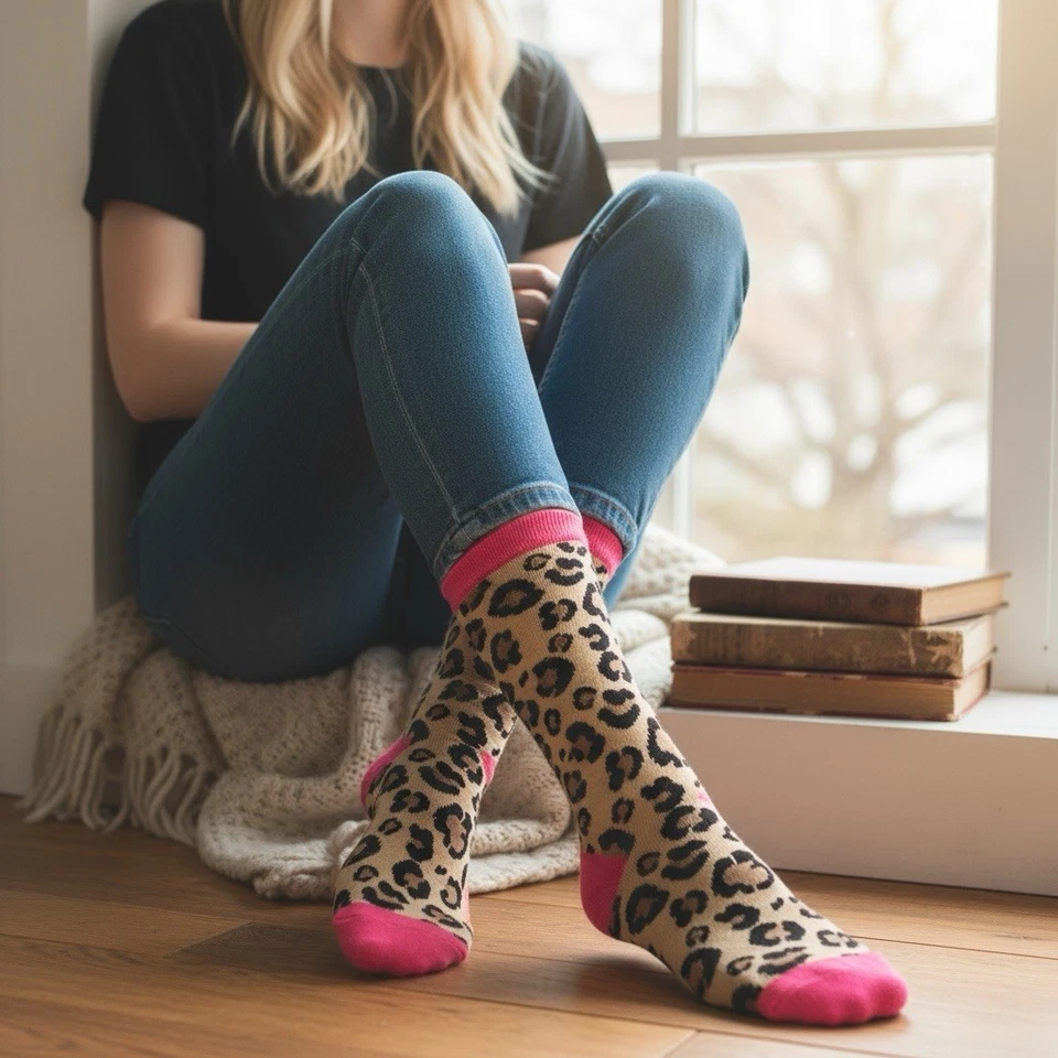 BETSEY JOHNSON набор из 4 Prs носки в горошек леопард R $49 - Изображение 2 из 4