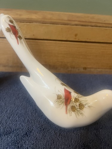 Paar Fenton Glücksvogel Kardinäle langer Schwanz handbemalt & signiert. Milchglas - Bild 8 von 24