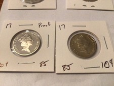 1985  10 cent proof and normal unc ex sets 17