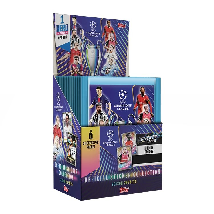 Topps UEFA Champions League Stickers 24/25 - Full Box Sticker Collection Sealed