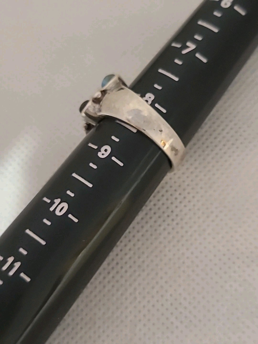 925 Sterling Silver Assorted Stones Ring Size 8.25 - image 10