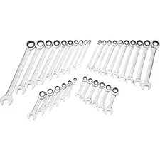 GearWrench Ratcheting Wrench Set, SAE and Metric-- 32-Pc.