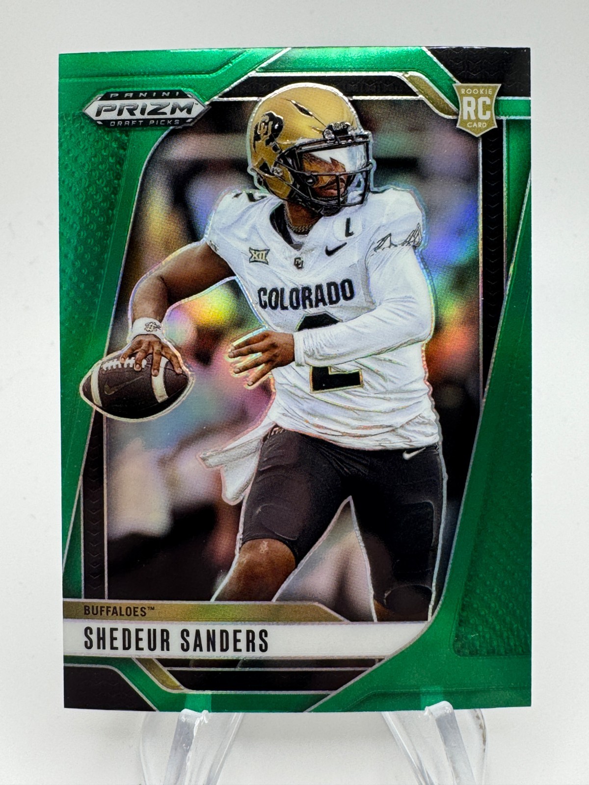 2025 Prizm Draft Picks SHEDEUR SANDERS Rookie Green Prizm #19 Colorado