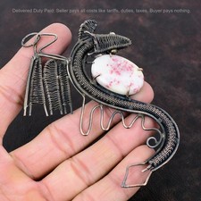 Vendita Black Friday Rame Naturale Filo di Cinabro Avvolto Drago Ciondolo Gioielli