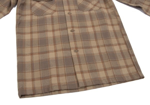 PENDLETON Wool Check Open Collar Board Shirt Size… - image 8