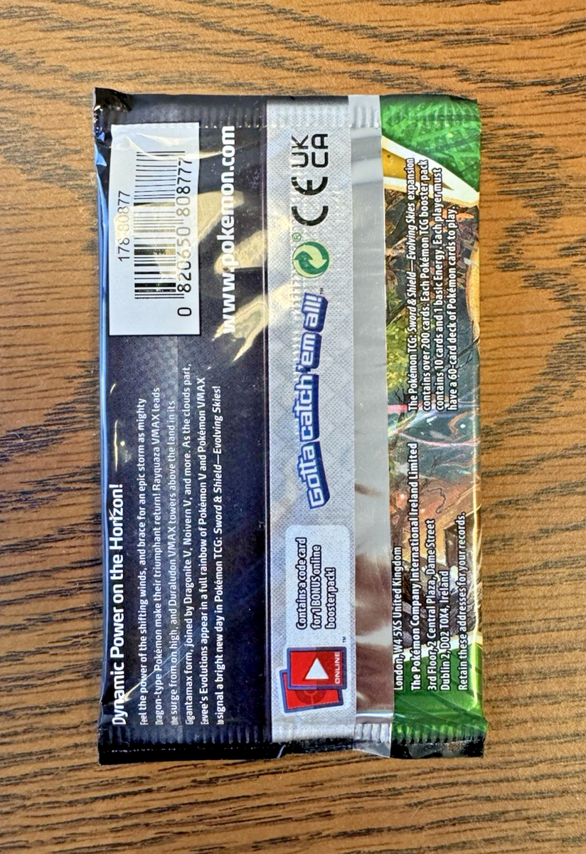 Pokemon TCG: Evolving Skies Booster Pack! Brand New, Factory