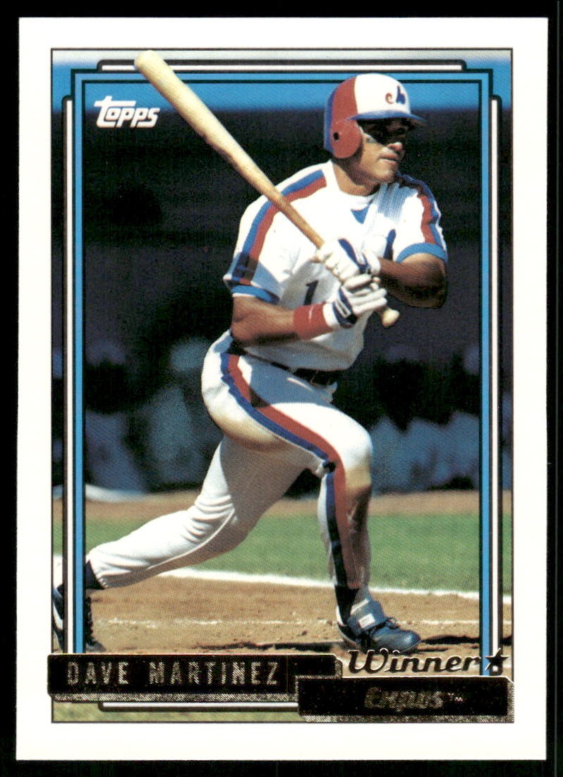 1992 Topps #309 Dave Martinez Gold Winners