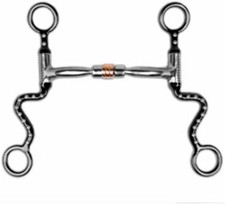 Myler 03 Black Seven Shank Bit - MB 03 Sweet Iron Comfort Snaffle with Copper