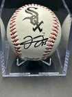 Frank Thomas Signed Logo MLB Baseball & Case - Chicago White Sox JSA