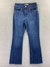 Levi's 725 High Rise Bootcut Womens 31 Dark Wash Blue Denim Jeans Western Rodeo