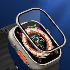 Aluminium Alloy Case Tempered Glass For Apple Watch Ultra 49mm Screen Protector