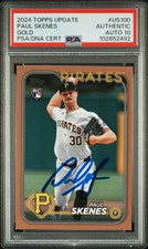 2024 TOPPS UPDATE GOLD Signed PAUL SKENES /2024 Autographed USC100 PSA 10 Auto